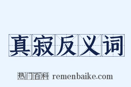 真寂反义词是什么意思的图片